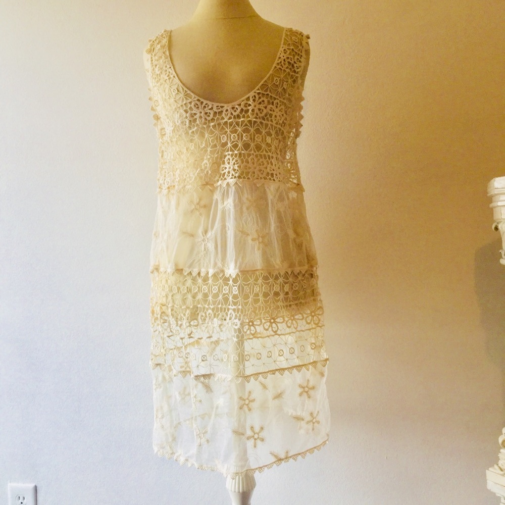 💥🔥Women’s coverup large dress v-neck cream